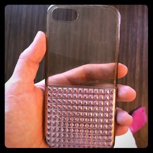 Clear and pink iPhone 7 case